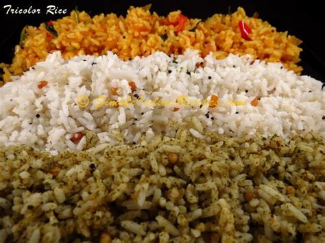 Tricolor Rice Tiranga Baath Desiya Kodi Sadam Simple Indian Recipes