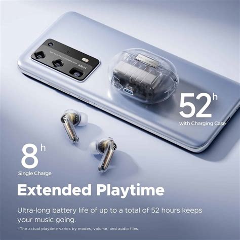 Soundpeats Capsule Pro Hybrid Anc Wireless Earbuds Transparent Black