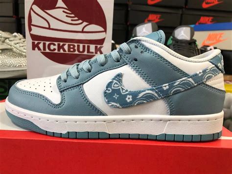 Nike Dunk Low Blue Paisley Dh Kickbulk Sneaker Camera Photos