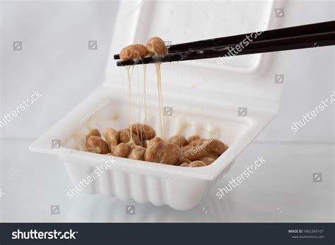 Natto Traditional Japanese Health Food Made Stock Photo