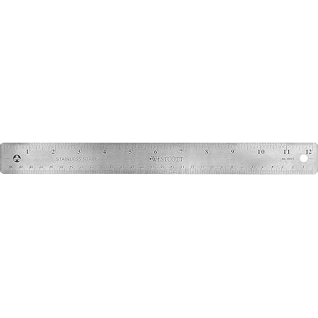 Amazon Westcott Stainless Steel Office Ruler With Non Slip Cork