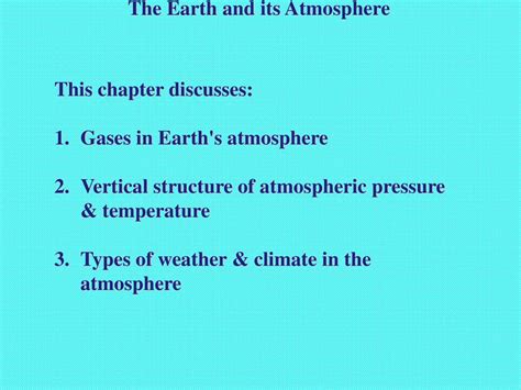 The Earths Atmosphere Ppt Download