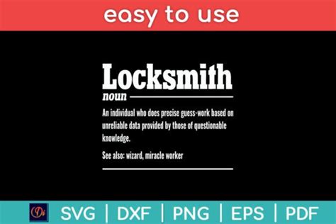 Locksmith Noun Key Maker Lock Picker Graphic By Designindustry