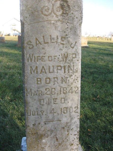 Sarah Jane Sallie Maupin Maupin 1842 1902 Find A Grave Memorial