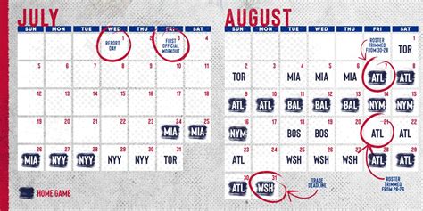 Philadelphia Phillies Schedule Printable