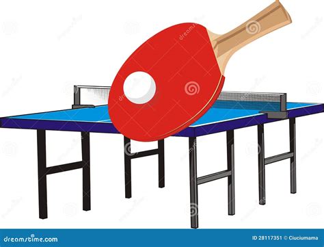 Table Tennis Equipment Stock Vector Illustration Of Serve 28117351