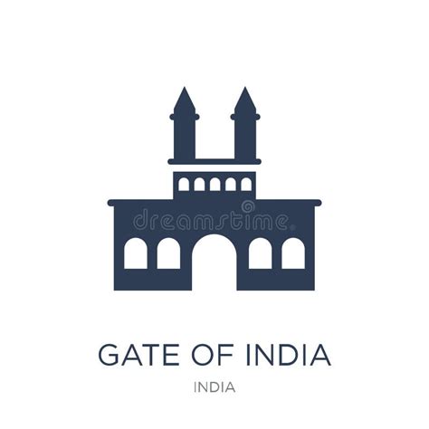 Gate Of India Icon Trendy Flat Vector Gate Of India Icon On White