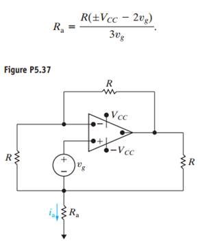 Solved A Show That When The Ideal Op In Fig P5 37 Is