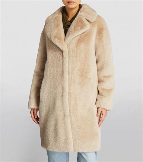 Stand Faux Fur Camille Teddy Coat Harrods Us