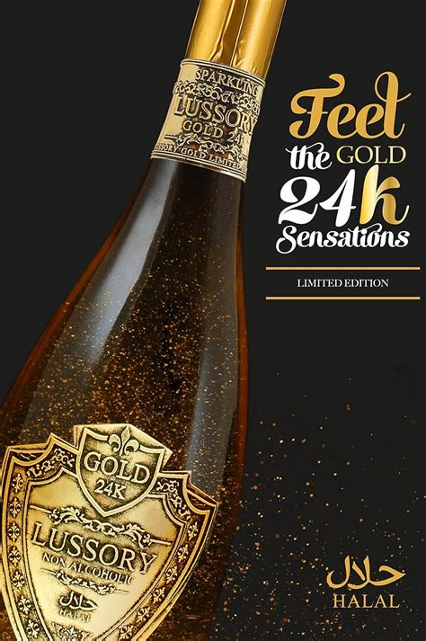 Buy Lussory Premium Gold 24 Karat Sparkling Bubbly Dealcoholized 0.0% ...