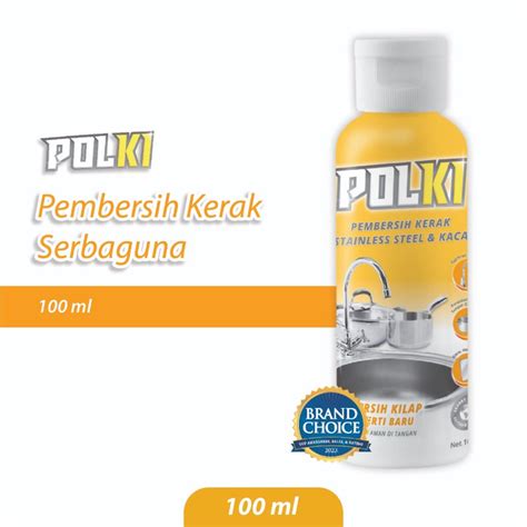 Jual Polki Cairan Pembersih Kerak Stainless Steel Kaca 100ml Shopee