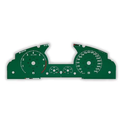 Bentley Continental GT / GTC Instrument Gauge Faces – 340 KM/H – Green