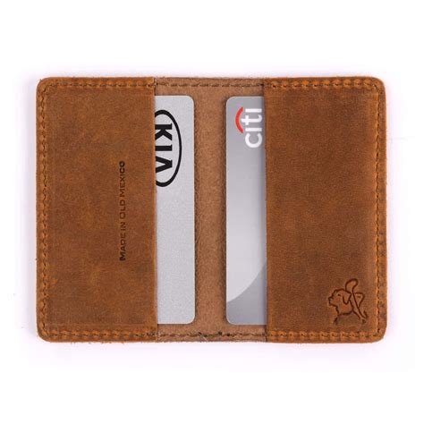 Leather Business Card Holder Slim Mens Wallet Rfid Saddleback