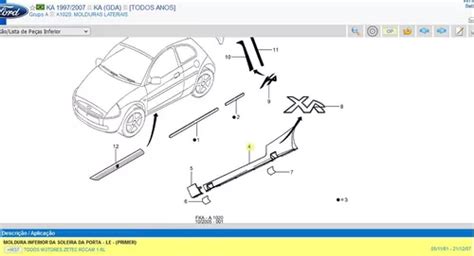 Spoiler Lateral Esquerda Do Ford Ka Xr 01 07 Original Ford