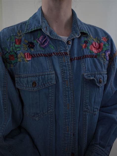 Embroidered Denim Jacket Gem