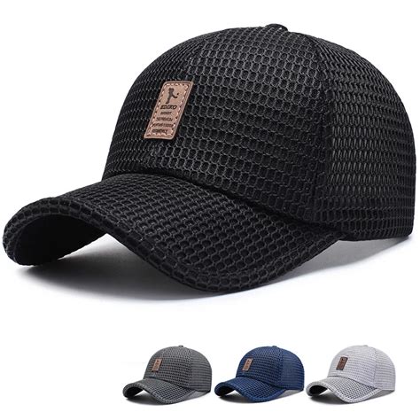 Summer Adult Unisex Mesh Baseball Caps Adjustable Breathable