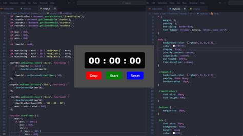 Create Stopwatch Using Html And Css And Javascript Youtube