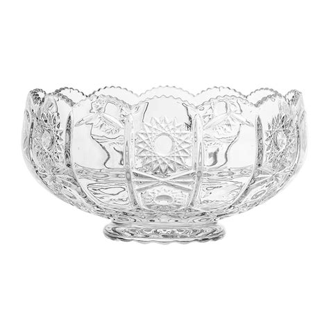 Buy Bloomingville Art Deco Textured Glass Punch Bowl Clear Amara