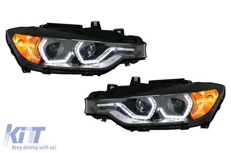 Angel Eyes Headlights Led Drl Suitable For Bmw Series F F Sedan