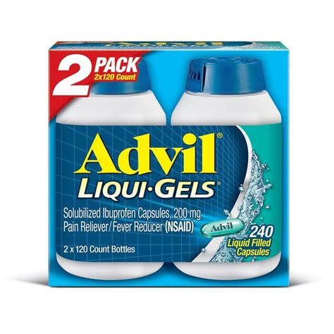 Advil Liqui Gels Pain Reliever Fever Reducer Liquid Filled Capsule