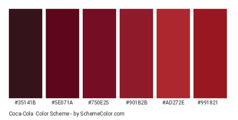 Coca-Cola Color Scheme » Chocolate » SchemeColor.com