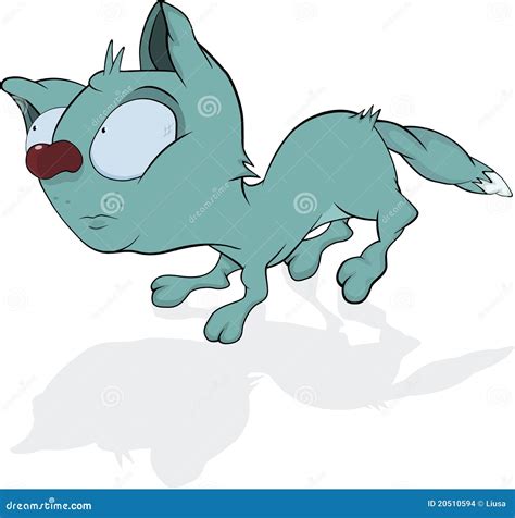 Dark Blue Cat. Cartoon Stock Images - Image: 20510594