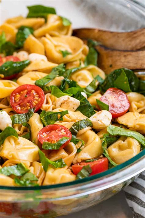 Easy Tortellini Caprese Pasta Salad With Balsamic Glaze Lemons Zest