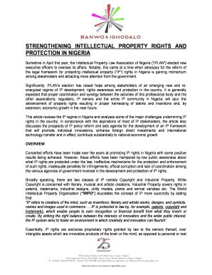 Fillable Online Strengthening Intellectual Property Rights And Fax