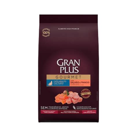 Gran Plus Gourmet Para Gatos Adulto Castrados Salm O E Frango Kg Pet