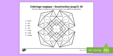 Coloriage Magique Maths Cycle Professor Feito Twinkl