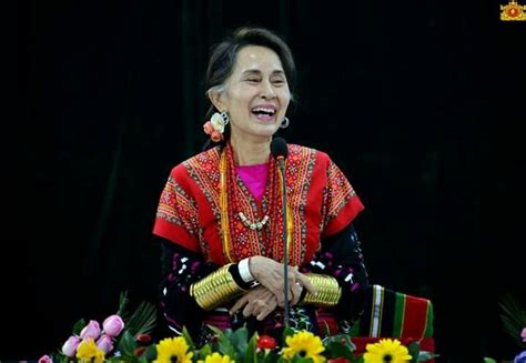 Daw Aung San Suu Kyi Arrived Chin State Myanmar Aesthetic Clothes