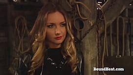 Curvy Lesbian Slave With Huge Naturals Gets Her Ass Whipped By Dominant Madame XNXX