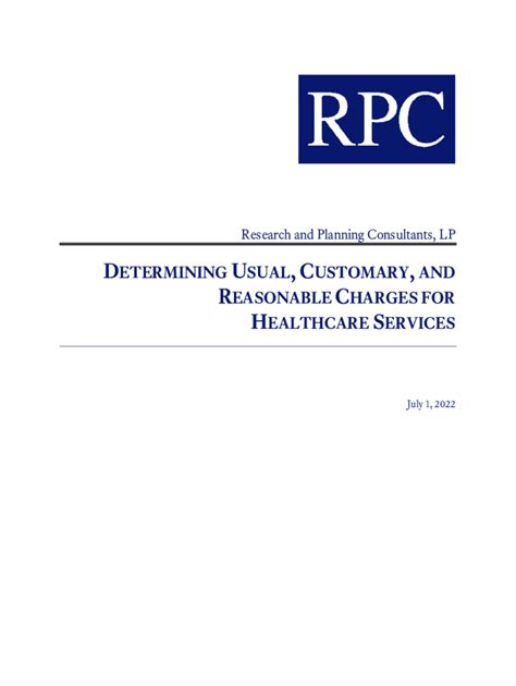 Fillable Online Determining UCR Charges For Healthcare Services Fax