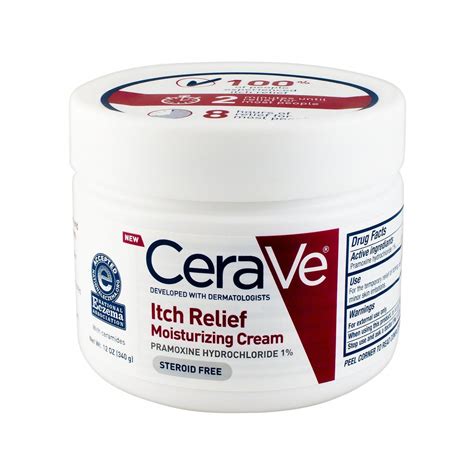 Cerave Itch Relief Moisturizing Cream For Dry And Itchy Skin 12 Fl Oz