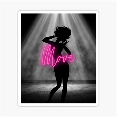 Move With Silhouette Sticker For Sale By Valandvanya Redbubble