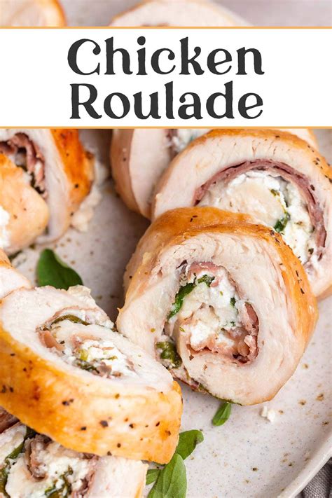 Chicken Roulade With Goat Cheese Spinach And Prosciutto 40 Aprons