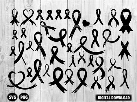 Awareness Ribbon Svg Breast Cancer Ribbon Svg Png Bundle Etsy