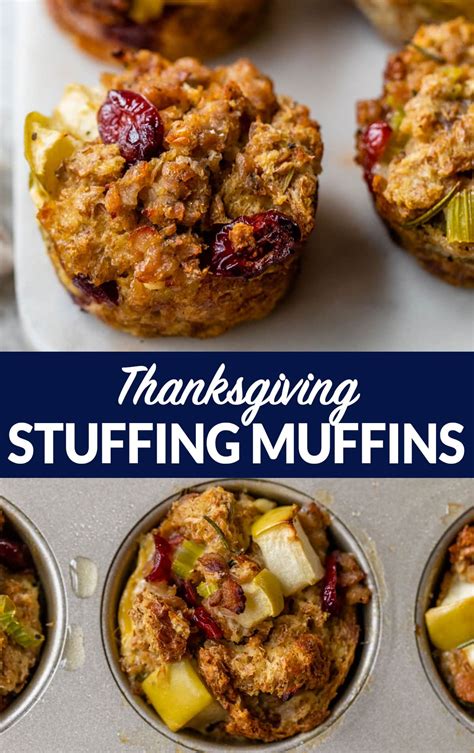 Stuffing Muffins With Sausage Cranberries And Apples Wellplated