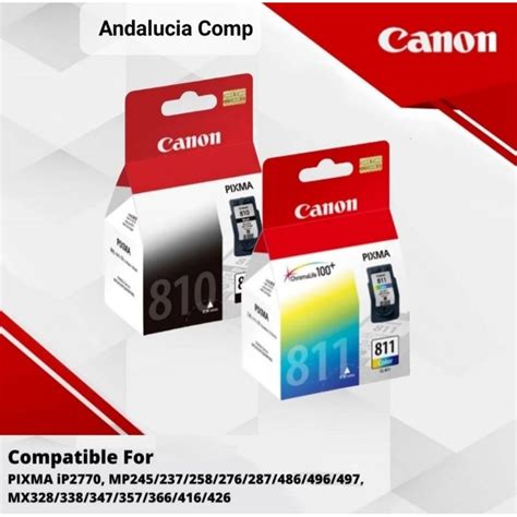 Jual Tinta Canon 810 Black811 Color Siap Pakei Satu Pakethitamwarna