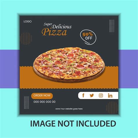 Kostenlose vektor speisekarte und köstliche pizza social media banner