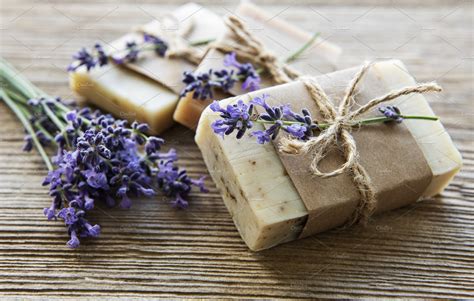 Bars Of Handmade Soap With Lavender Featuring Soap Lavender And