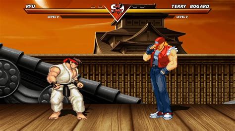 RYU Vs TERRY BOGARD High Level Awesome Fight YouTube