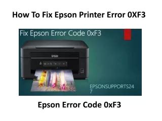 PPT The Most Effective Method To FIX EPSON PRINTER ERROR CODES