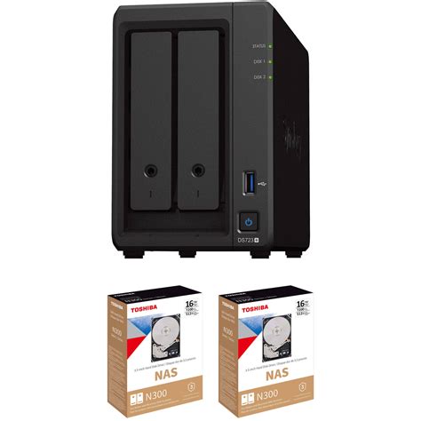 Synology 32tb Diskstation Ds723 2 Bay Nas Enclosure Kit With