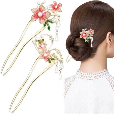 Amazon Arvintas 2 Count Chinese Flower Hair Stick Metal Hair