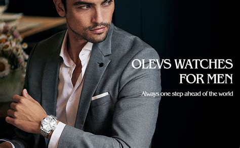 OLEVS Montre Homme, Silver Watch for Men Stainless Steel Easy Read Mens ...