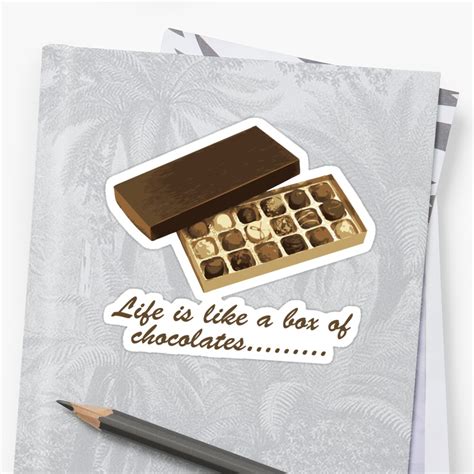 "Life is like a box of chocolates....." Stickers by Mitch Pascoe | Redbubble