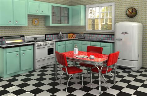 Vintage 50s Kitchen Wallpapers on WallpaperDog