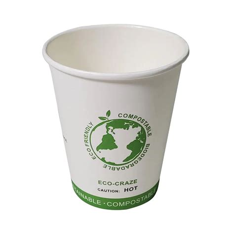 Buy Eco Craze 8oz PLA Single Wall Hot Paper Cup Printed 100 Ct Online South Asian Central