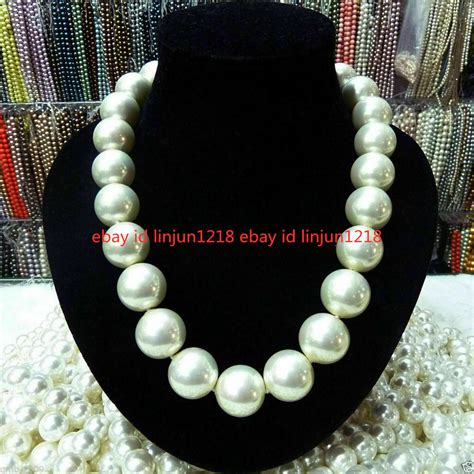 8mm 10mm 12mm 14mm 16mm 18mm 20mm White South Sea Shell Pearl Necklace